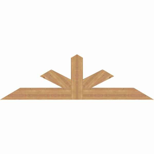 Ekena Millwork Saratoga Smooth Timber Gable Bracket, Western Red Cedar, 72"W x 21"H x 3 1/2"D x 5 1/2"F, 7/12 Pitch GBW072X21X0406SAR00SWR - main